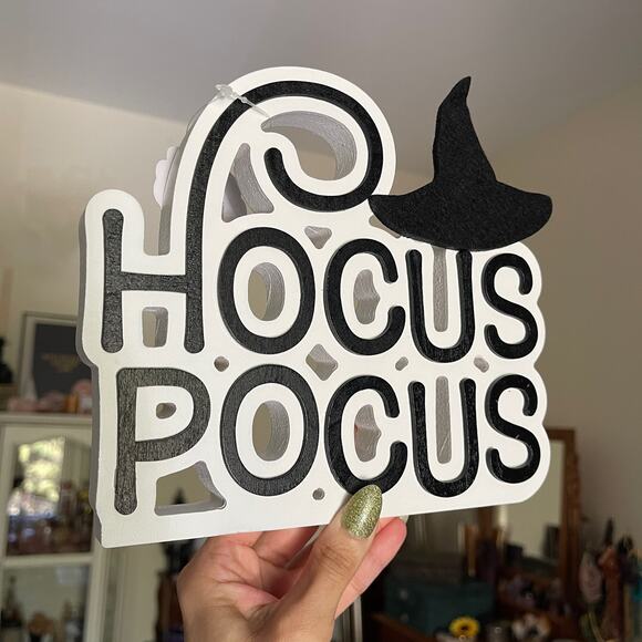 🏚️ NWT Hocus Pocus Witch Hat Table Top Sign Halloween Decor Target - Picture 9 of 16